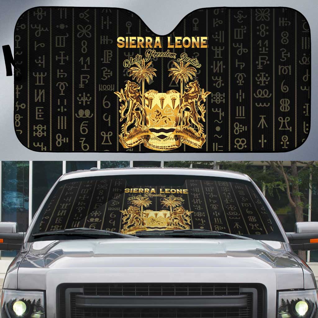 Sierra Leone Vai Syllabary Vertical Pattern Auto Sun Shade