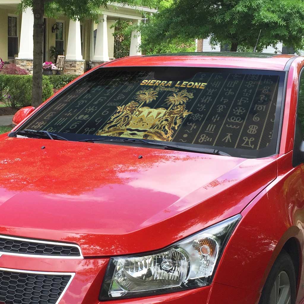 Sierra Leone Vai Syllabary Vertical Pattern Auto Sun Shade