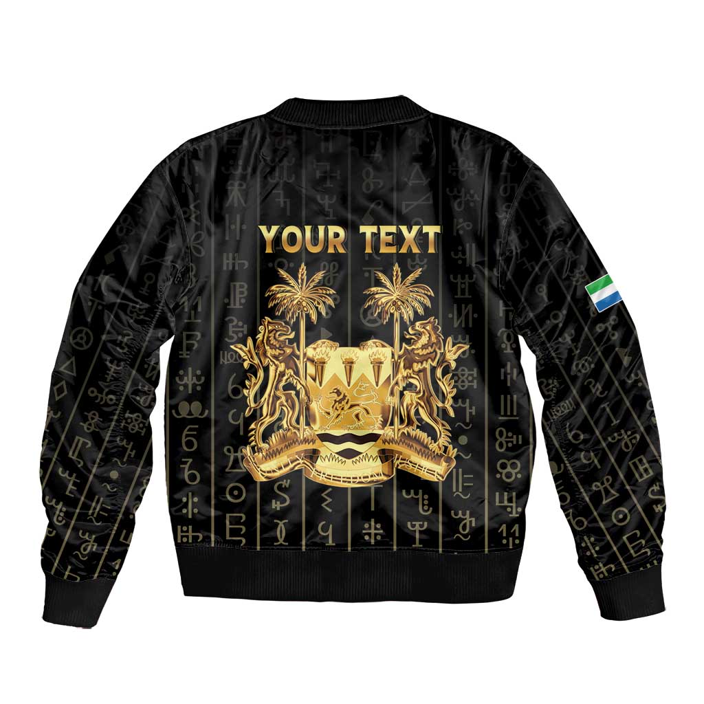 Personalized Sierra Leone Bomber Jacket Vai Syllabary Pattern - African Pride