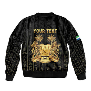 Personalized Sierra Leone Bomber Jacket Vai Syllabary Pattern - African Pride