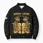 Personalized Sierra Leone Vai Syllabary Vertical Pattern Bomber Puffer Jacket