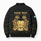 Personalized Sierra Leone Vai Syllabary Vertical Pattern Bomber Puffer Jacket