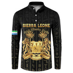 Personalized Sierra Leone Vai Syllabary Vertical Pattern Button Sweatshirt
