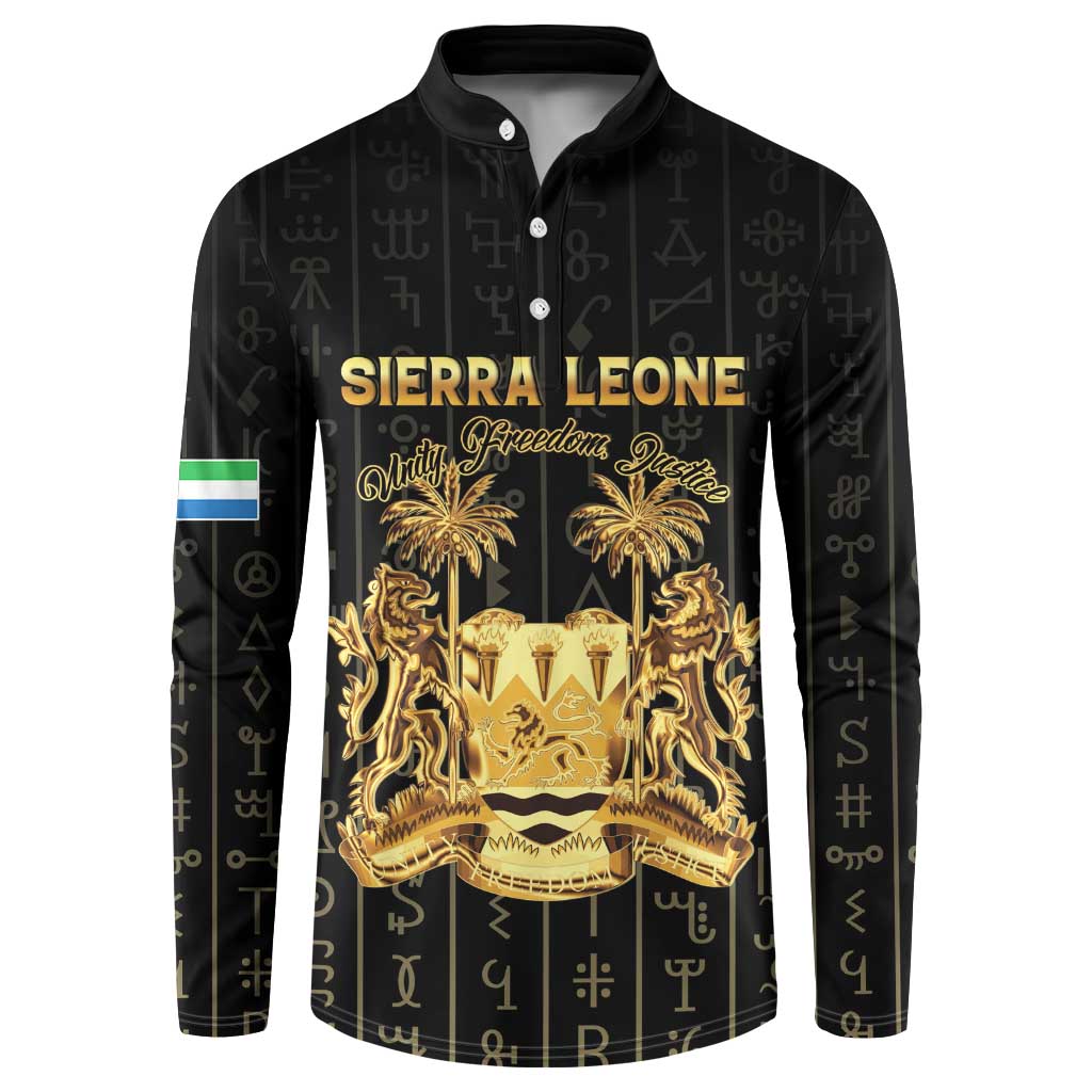 Personalized Sierra Leone Vai Syllabary Vertical Pattern Button Sweatshirt
