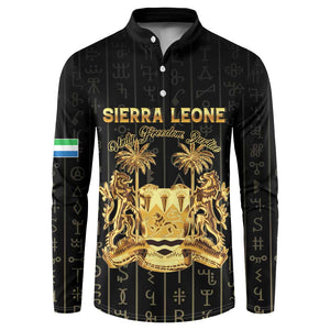 Personalized Sierra Leone Vai Syllabary Vertical Pattern Button Sweatshirt