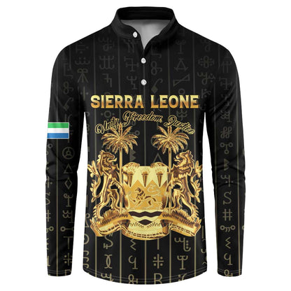 Personalized Sierra Leone Vai Syllabary Vertical Pattern Button Sweatshirt