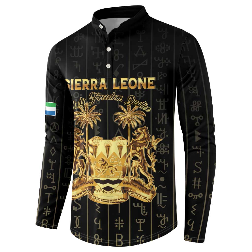 Personalized Sierra Leone Vai Syllabary Vertical Pattern Button Sweatshirt