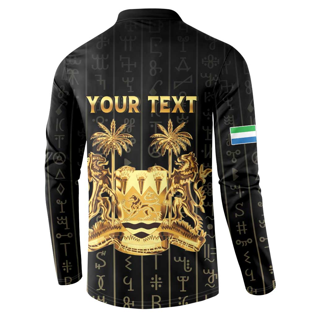 Personalized Sierra Leone Vai Syllabary Vertical Pattern Button Sweatshirt