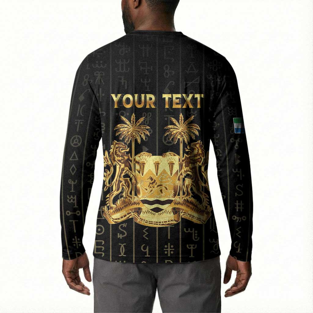 Personalized Sierra Leone Vai Syllabary Vertical Pattern Button Sweatshirt
