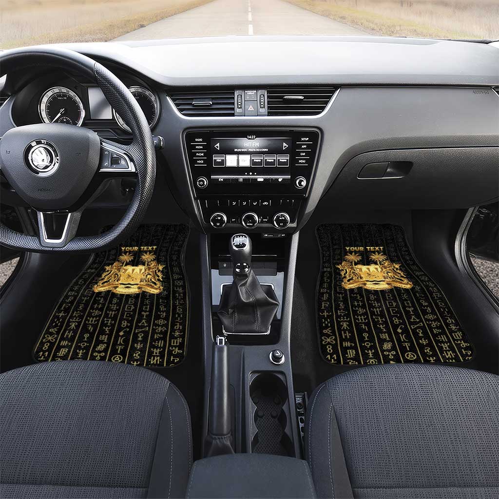Personalized Sierra Leone Car Mats Vai Syllabary Pattern - African Pride