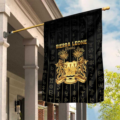 Sierra Leone Garden Flag Vai Syllabary Pattern - African Pride