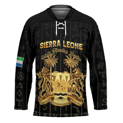 Personalized Sierra Leone Vai Syllabary Vertical Pattern Hockey Jersey