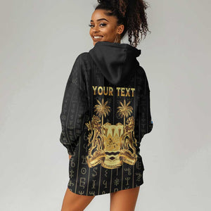 Personalized Sierra Leone Hoodie Dress Vai Syllabary Pattern - African Pride