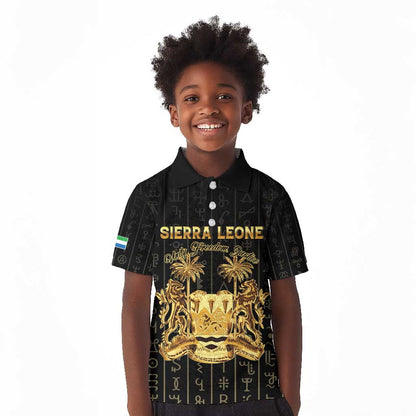 Personalized Sierra Leone Kid Polo Shirt Vai Syllabary Pattern - African Pride