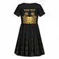 Personalized Sierra Leone Kid Short Sleeve Dress Vai Syllabary Pattern - African Pride