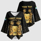 Personalized Sierra Leone Vai Syllabary Vertical Pattern Kimono Sleeve Blouse