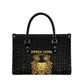 Sierra Leone Vai Syllabary Vertical Pattern Leather Bag