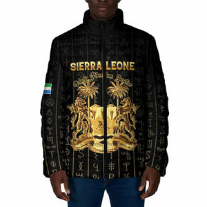 Personalized Sierra Leone Vai Syllabary Vertical Pattern Padded Jacket