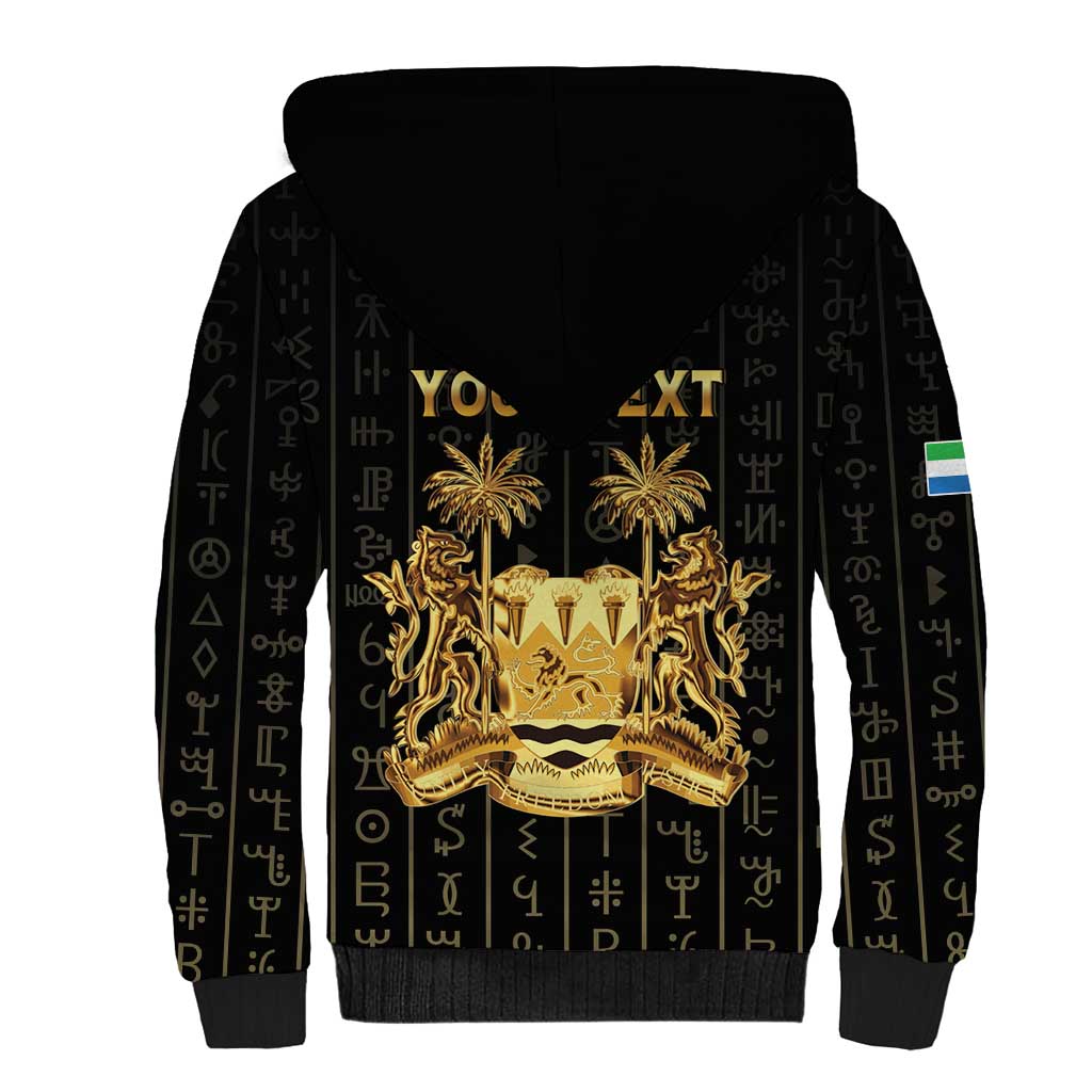 Personalized Sierra Leone Sherpa Hoodie Vai Syllabary Pattern - African Pride