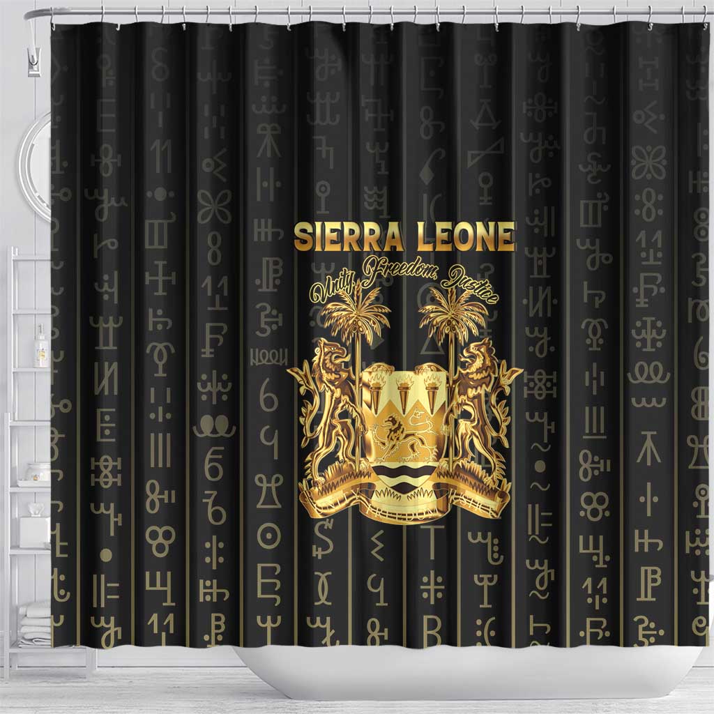 Sierra Leone Shower Curtain Vai Syllabary Pattern - African Pride