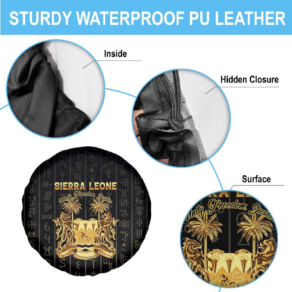Sierra Leone Spare Tire Cover Vai Syllabary Pattern - African Pride