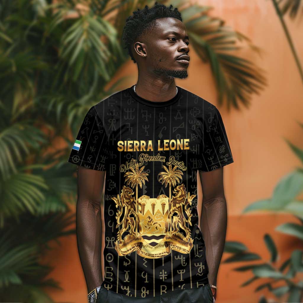 Personalized Sierra Leone T shirt Vai Syllabary Pattern - African Pride