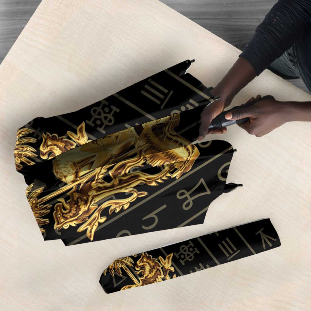 Sierra Leone Vai Syllabary Vertical Pattern Umbrella