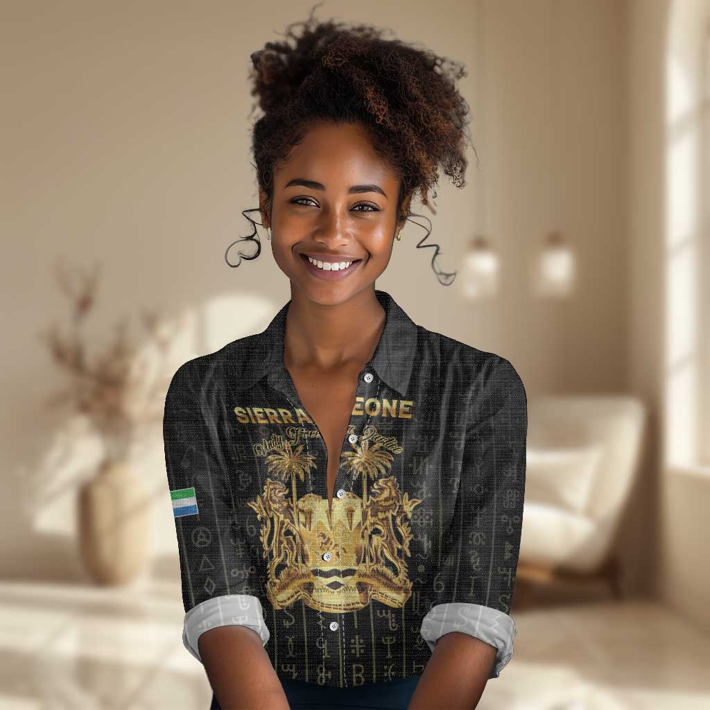 Personalized Sierra Leone Women Casual Shirt Vai Syllabary Pattern - African Pride