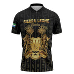 Personalized Sierra Leone Vai Syllabary Vertical Pattern Zipper Polo Shirt