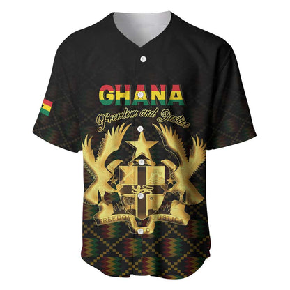 Personalized Ghana Gold Emblem Baseball Jersey The Heart of Gold of Africa - African Pride
