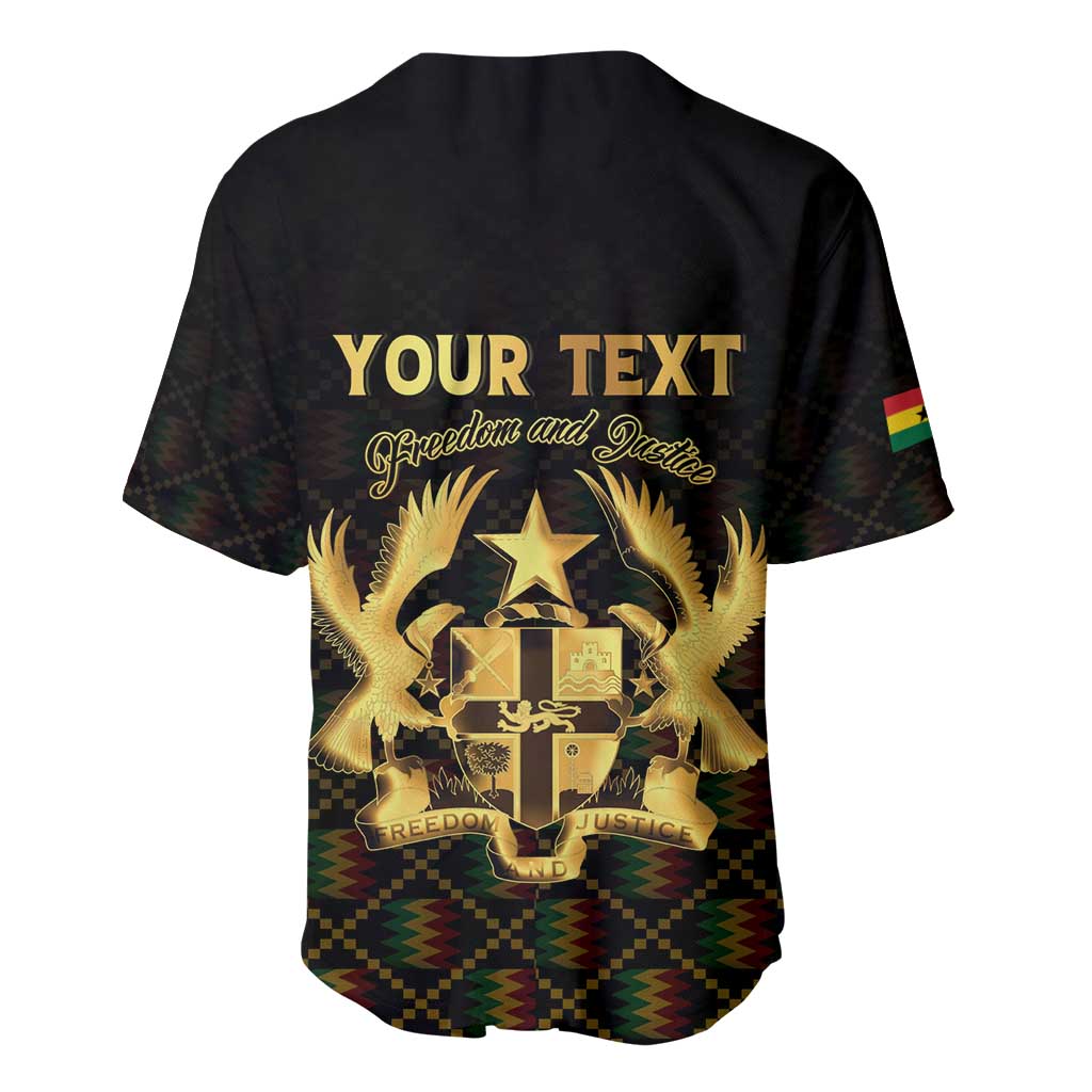 Personalized Ghana Gold Emblem Baseball Jersey The Heart of Gold of Africa - African Pride