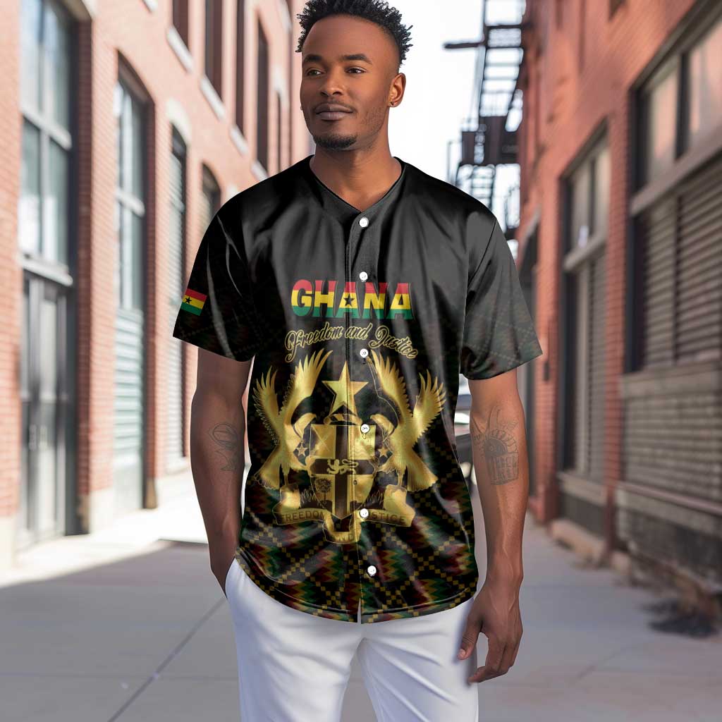 Personalized Ghana Gold Emblem Baseball Jersey The Heart of Gold of Africa - African Pride