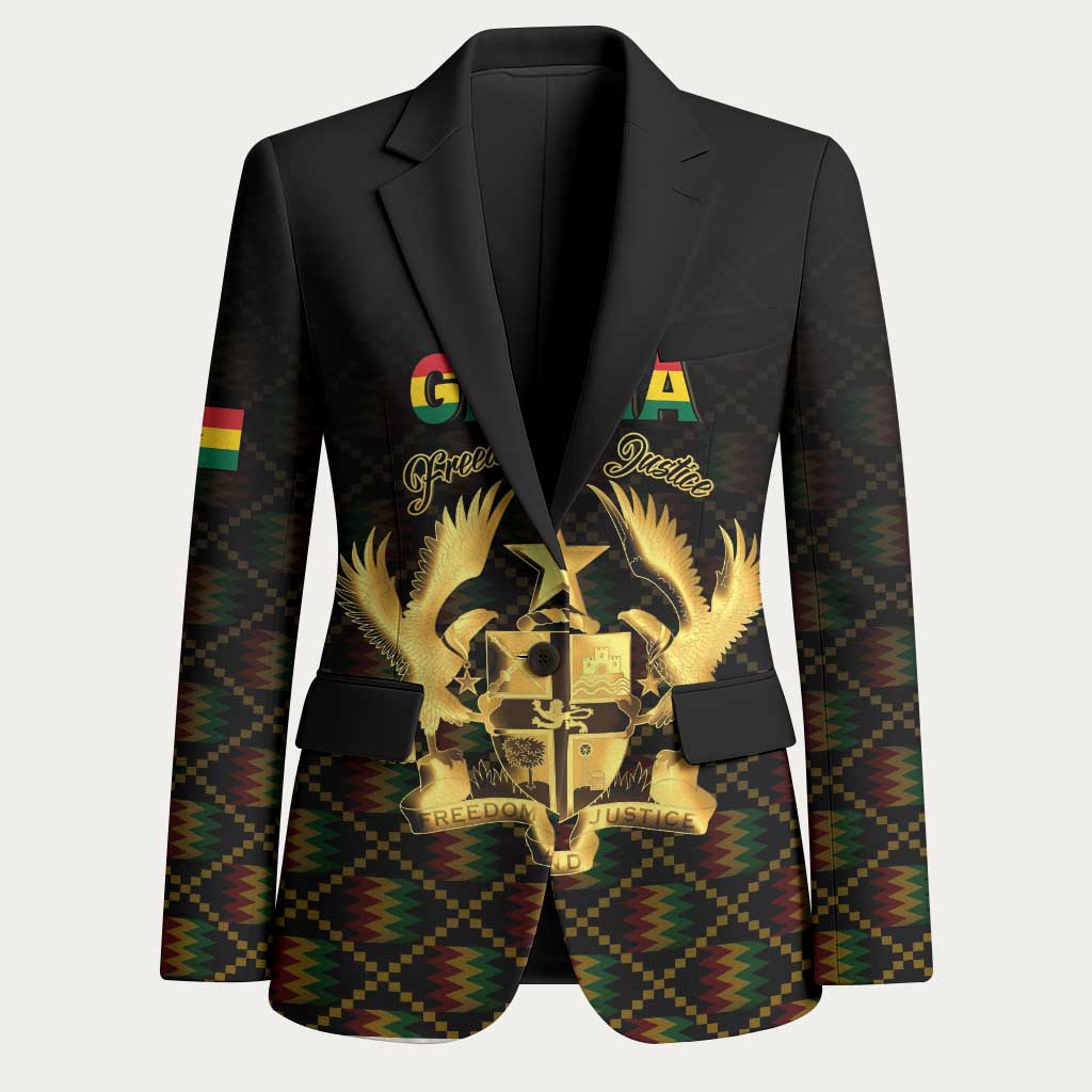 Personalized Ghana Kente Pattern Blazer The Heart of Gold of Africa
