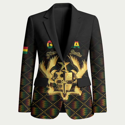 Personalized Ghana Kente Pattern Blazer The Heart of Gold of Africa