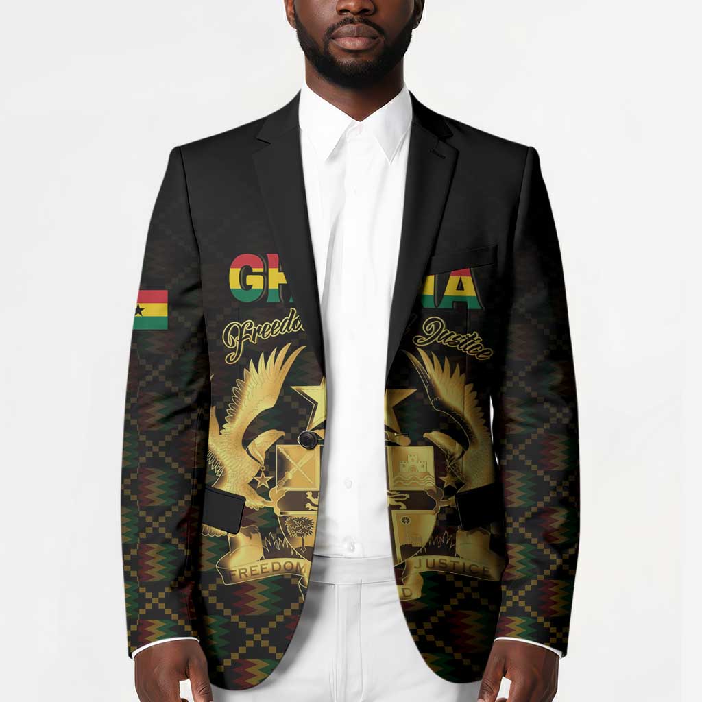 Personalized Ghana Kente Pattern Blazer The Heart of Gold of Africa