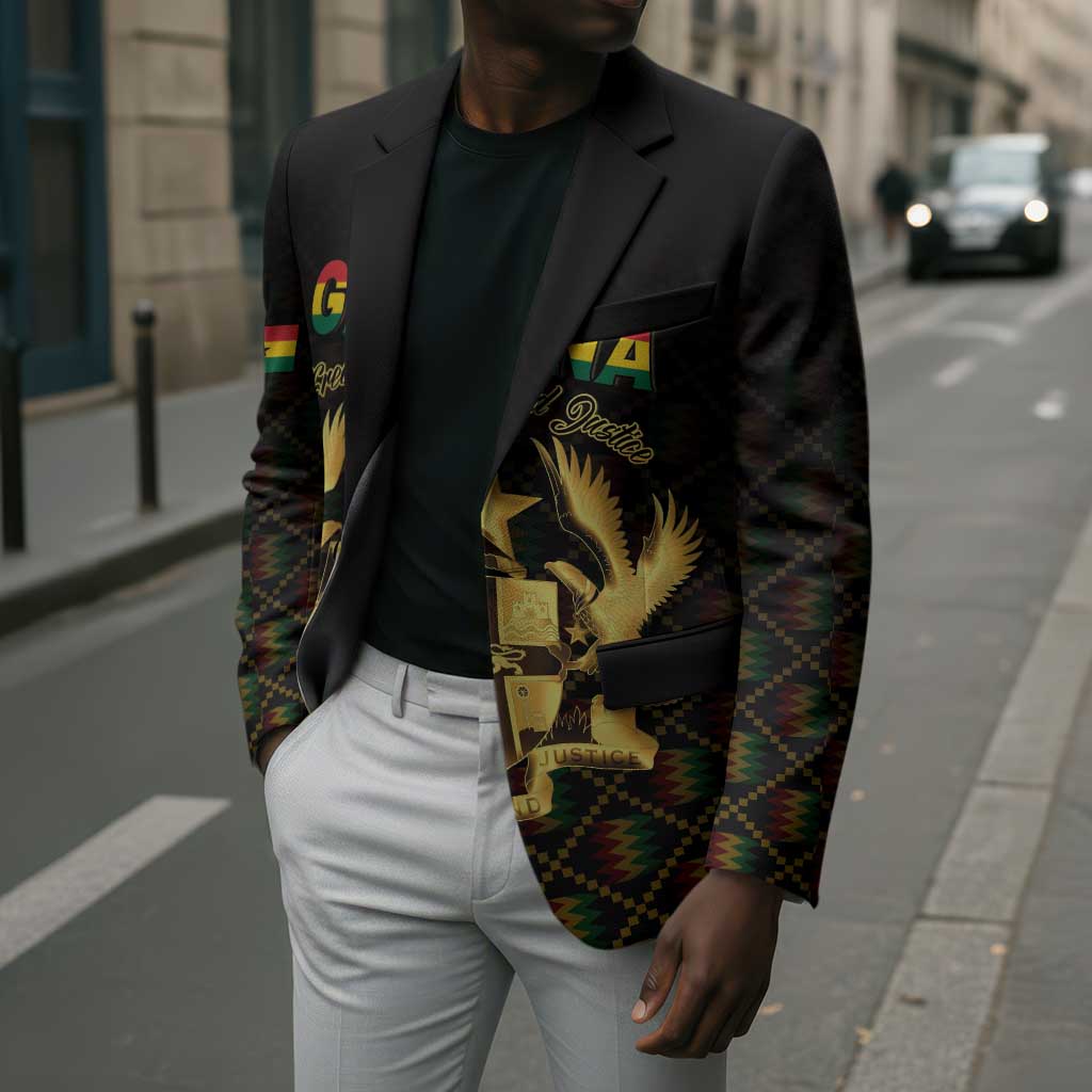 Personalized Ghana Kente Pattern Blazer The Heart of Gold of Africa