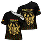 Personalized Ghana Kente Pattern Cross Shoulder Shirt The Heart of Gold of Africa