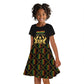 Personalized Ghana Gold Emblem Kid Short Sleeve Dress The Heart of Gold of Africa - African Pride