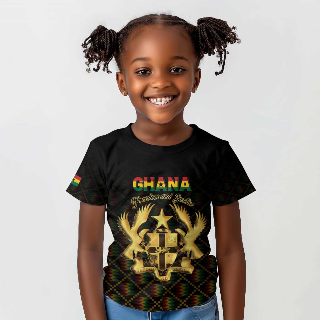 Personalized Ghana Gold Emblem Kid T shirt The Heart of Gold of Africa - African Pride