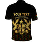 Personalized Ghana Gold Emblem Polo Shirt The Heart of Gold of Africa - African Pride