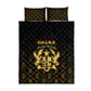 Ghana Gold Emblem Quilt Bed Set The Heart of Gold of Africa - African Pride
