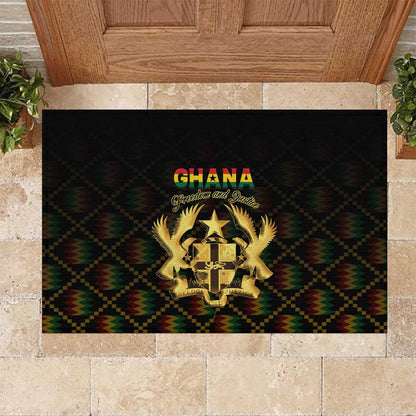 Ghana Gold Emblem Rubber Doormat The Heart of Gold of Africa - African Pride