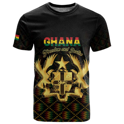 Personalized Ghana Gold Emblem T shirt The Heart of Gold of Africa - African Pride