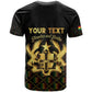 Personalized Ghana Gold Emblem T shirt The Heart of Gold of Africa - African Pride