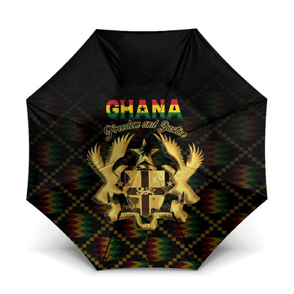 Ghana Kente Pattern Umbrella The Heart of Gold of Africa