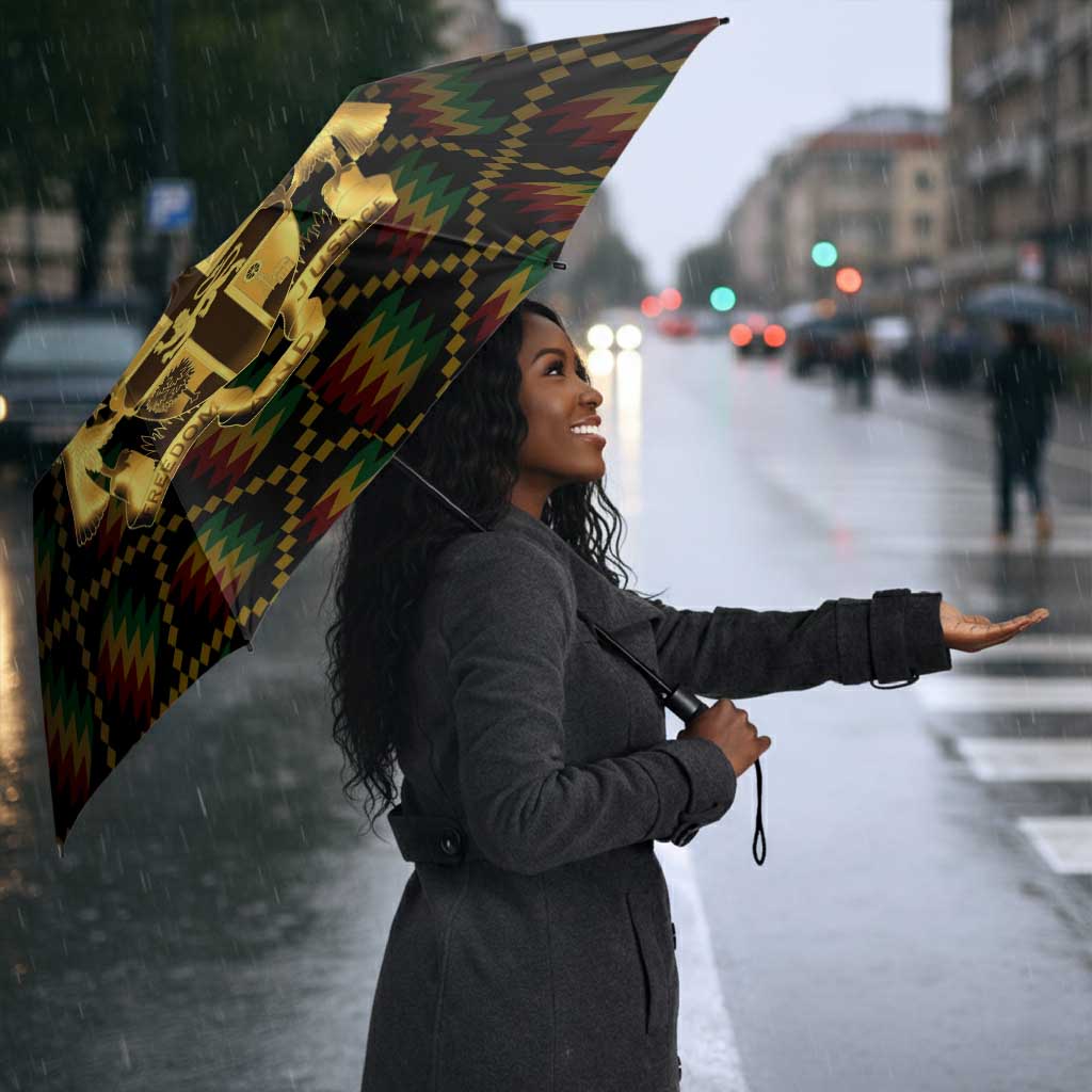 Ghana Kente Pattern Umbrella The Heart of Gold of Africa