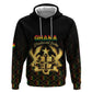 Personalized Ghana Gold Emblem Zip Hoodie The Heart of Gold of Africa - African Pride