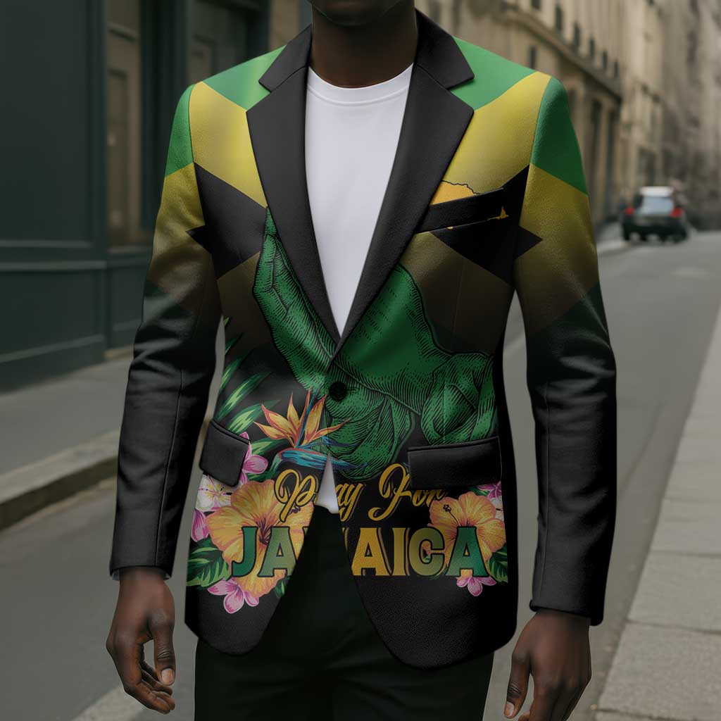 Personalized Pray For Jamaica Blazer Jamaica Strong