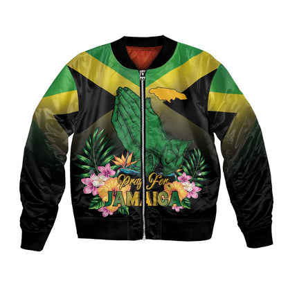 Personalized Jamaica Bomber Jacket Stay Strong - Stay Safe - African Pride
