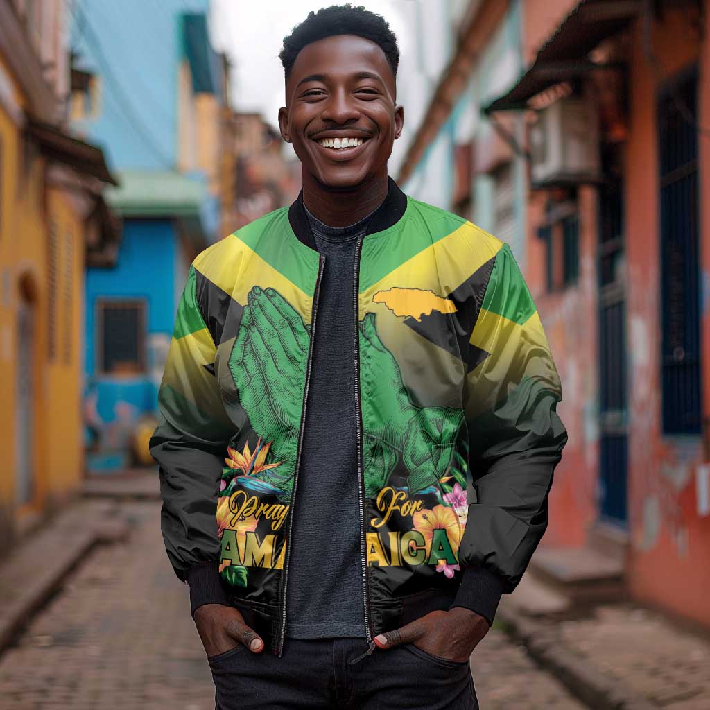 Personalized Jamaica Bomber Jacket Stay Strong - Stay Safe - African Pride